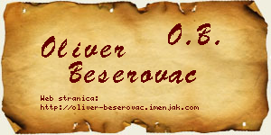 Oliver Beserovac vizit kartica